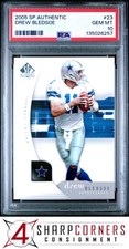 2005 SP AUTHENTIC #23 DREW BLEDSOE BILLS POP 6 PSA 10