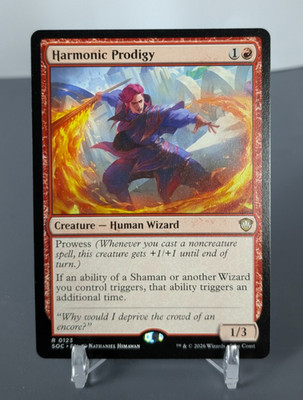 MTG Harmonic Prodigy #0123 NON-FOIL NM SOC Rare Red Wizard Commander