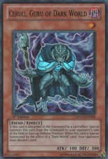 Ceruli, Guru of Dark World - SDGU-EN003 - Super Rare - 1st Edition - Damaged