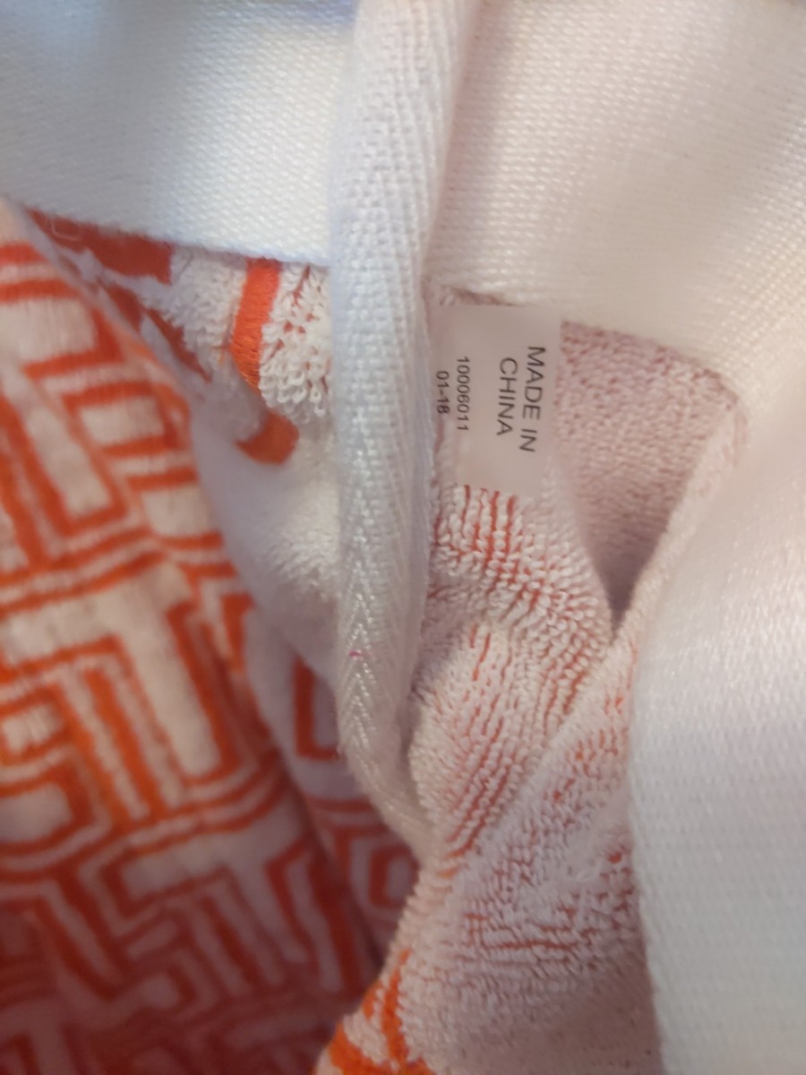 Tory Burch Towel T Tote Bag Purse Orange Large for sale
