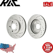 Front Drilled Brake Rotors 3296 For Honda CR-V 1997-2001; Acura Legend 1991-1995