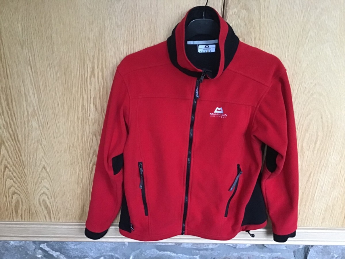 Mountain Equipment Windstopper Red Black Full Zip Jacket Size 14