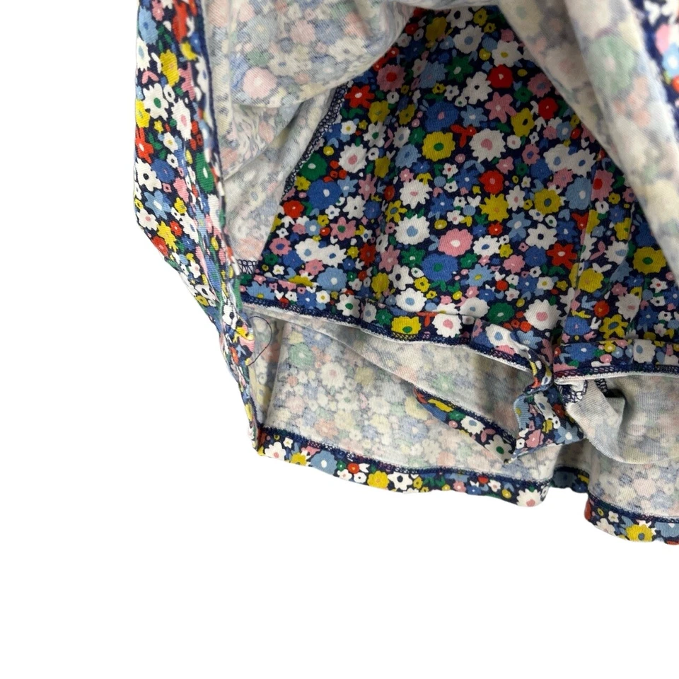 Boden Kids Skirt Blue Floral Drawstring Waist Shorts Underneath Knit 7/8Y - Image 2 of 4