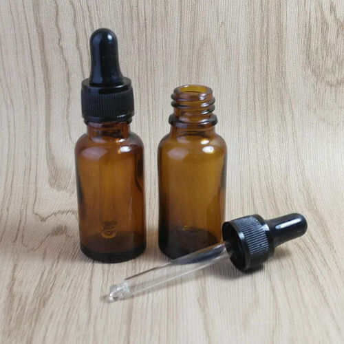 Empty Amber Glass Dropper Bottles with Pipette Essential Oil Refillable Drop UK - Picture 5 of 25