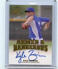 2012 LEAF ULTIMATE DRAFT #AD-KZ1 KYLE ZIMMER AUTOGRAPH ROOKIE RC #7/10, ROYALS