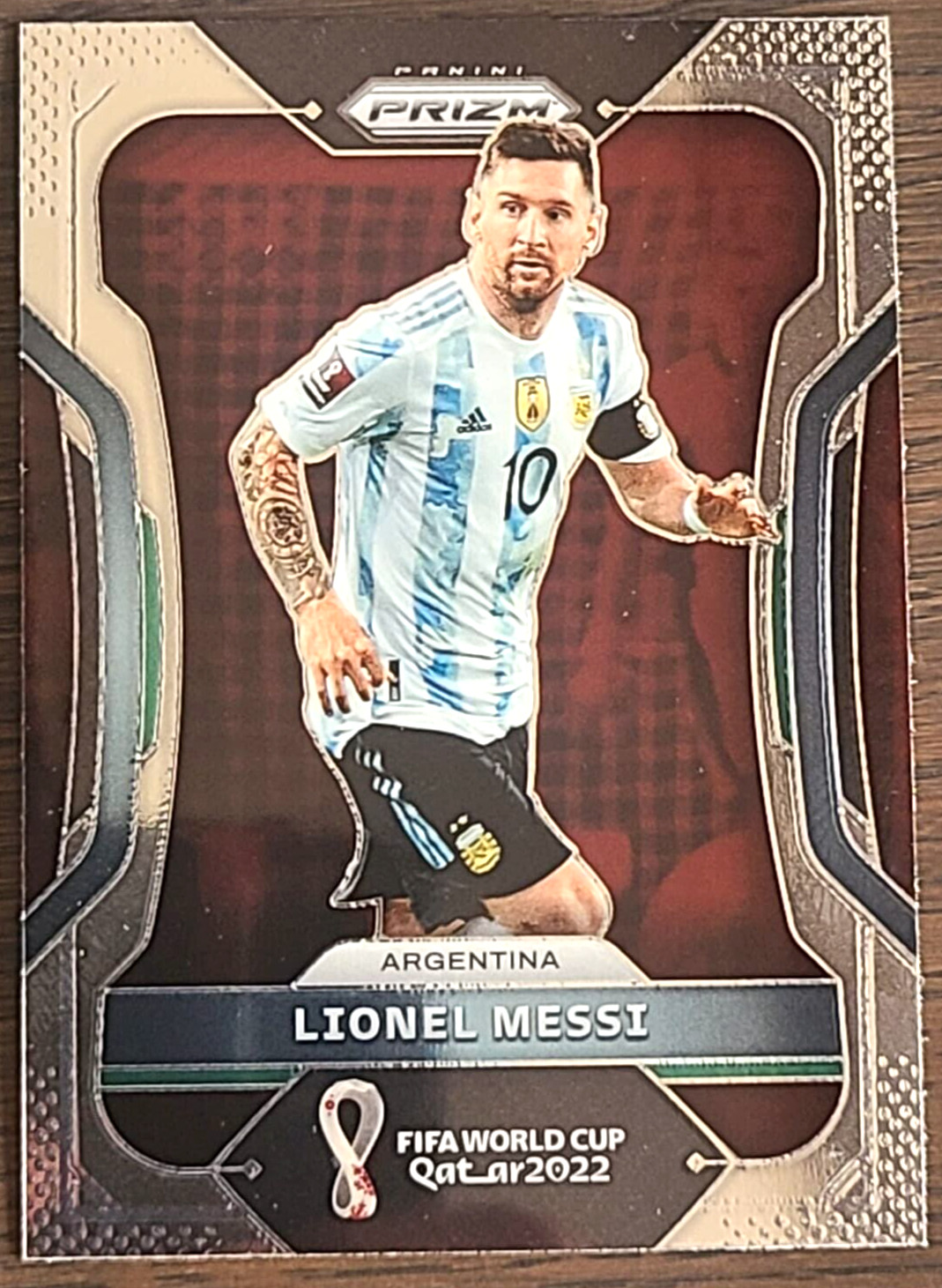 2022 FIFA World Cup Qatar Panini Prizm Lionel Messi Argentina Base #7