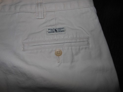 Preowned VINTAGE 80's 90's POLO R.LAUREN Pleated Casual Shorts Size 36 x 8 Khaki - Picture 7 of 9