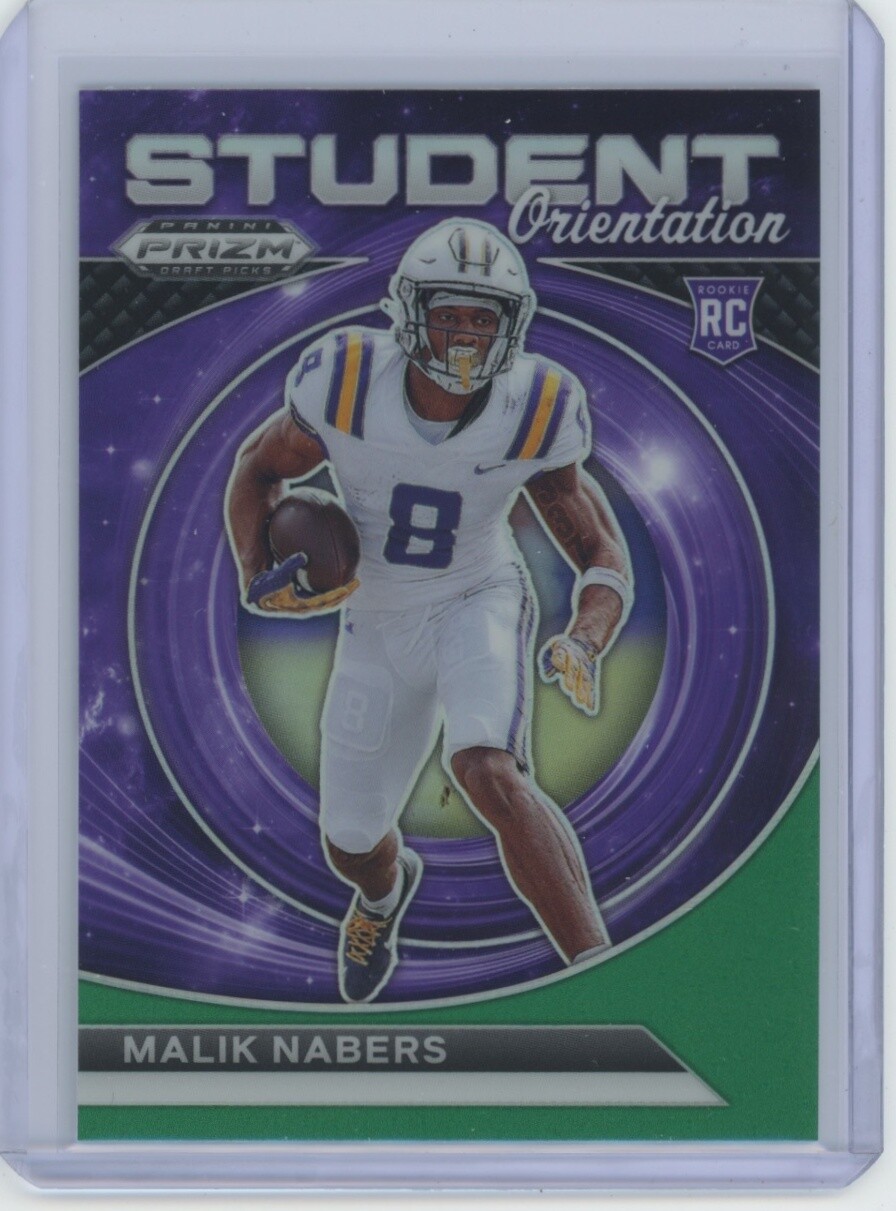 Malik Nabers Student Orientation Green Prizm 2024 Prizm Draft Picks #SO-MN