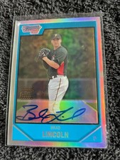 2007 Bowman Chrome AUTO Brad Lincoln PIRATES RC /500 #BC254 MINT MK24-660