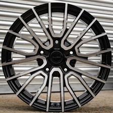 20" VW TRANSPORTER T5 T6 T6.1 RIVIERA RTZ GLOSS BLACK/POLISHED 8J ALLOYS X4