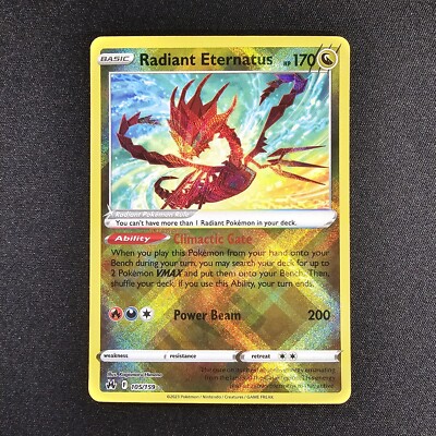 Radiant Eternatus #105/159 Reverse Holo NM Pokemon Crown Zenith TCG