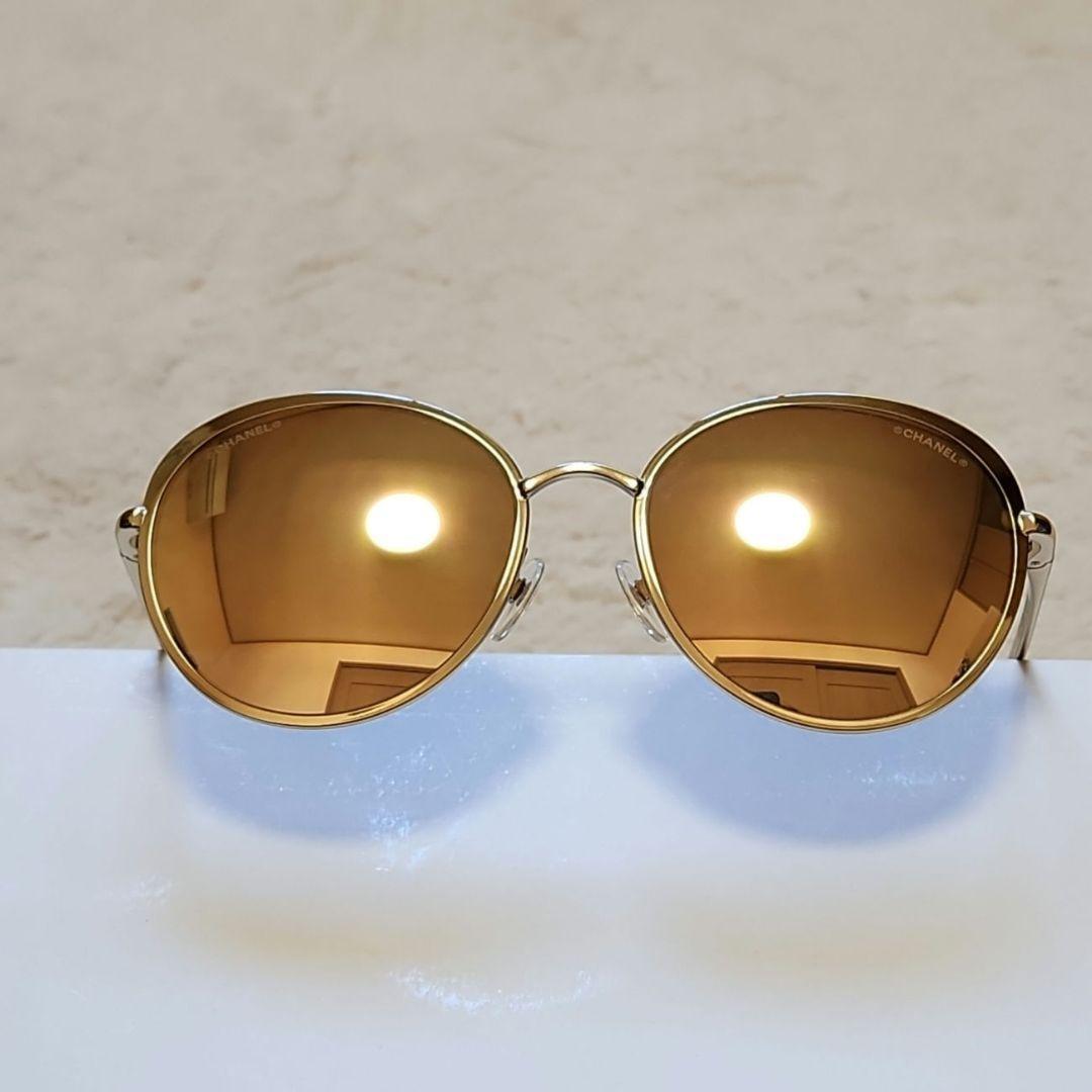 CHANEL Sunglasses Gold Frame 4206 c.395/T6 | eBay CHANEL Sunglasses Gold Frame 4206 c.395/T6 | eBay