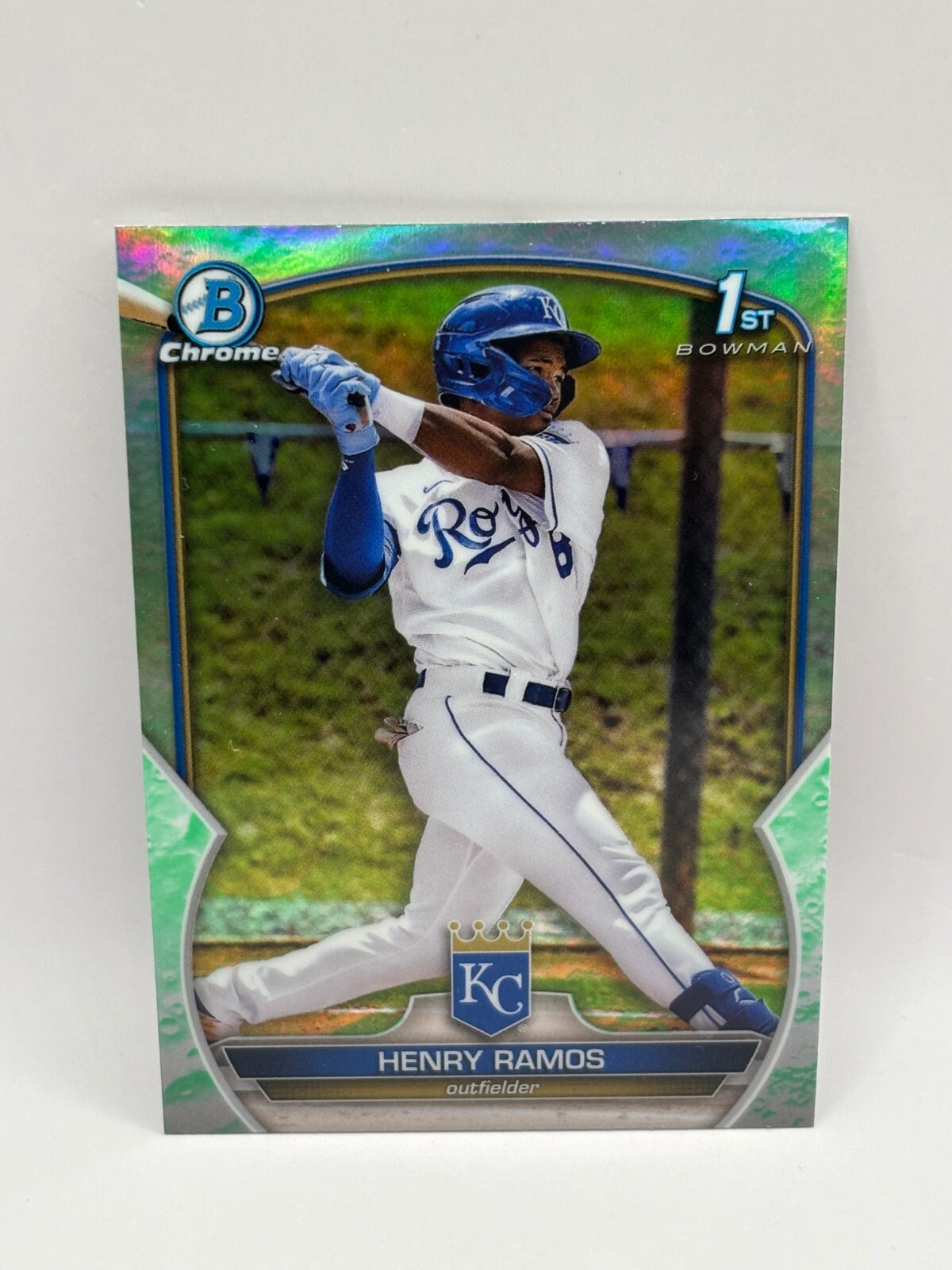 Henry Ramos Chrome Prospects Lunar Glow Refractor 2023 Bowman #BCP-96 Royals