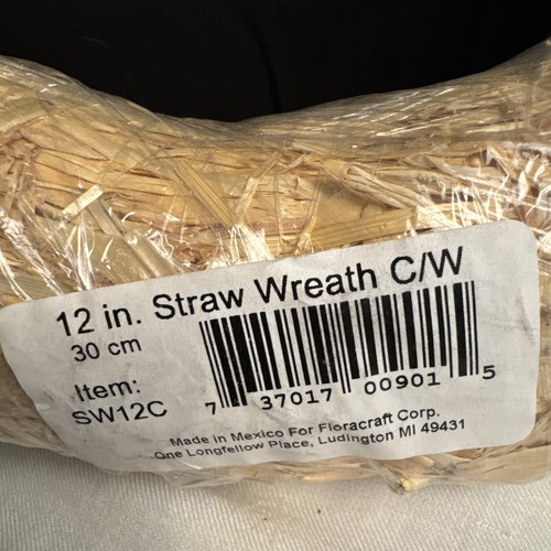 CORONA DE PAJA Lote de 3 Círculos 10", 12” y 14” Todo Nuevo - Imagen 7 de 9
