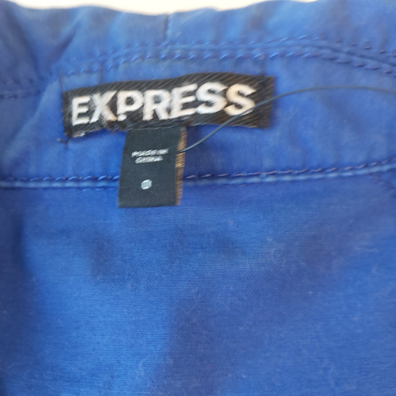 Express Cobalt Blue One Button Blazer Three Quart… - image 6