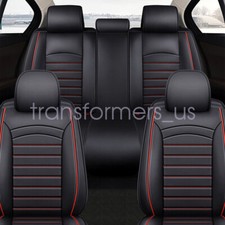 For Toyota Tacoma Car Seat Cover Full Set Leather 5-seats Front Rear Protector For Toyota Tacoma Car Seat Cover Full Set Leather 5-seats Front Rear Protector