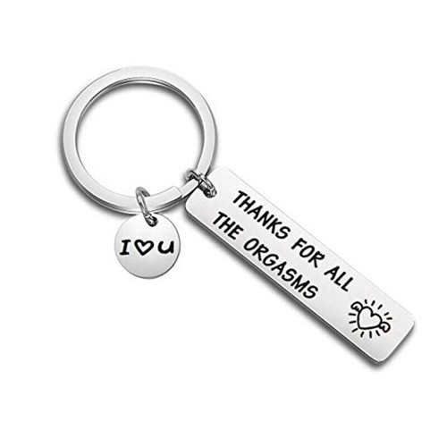 Lovers Keychain Letter Custom Keyring Engraved Stainless Steel Couple Jewelry - Picture 2 of 3