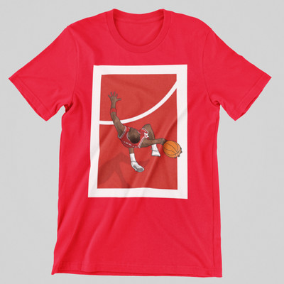 Michael Jordan Chicago Bulls NBA Skybox Aerial Premium Blend Graphic T-Shirt