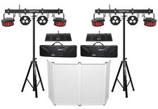  2 Chauvet DJ GigBAR Flex 2 Derby 2 Par Can Lights Footswitches Stands Facade