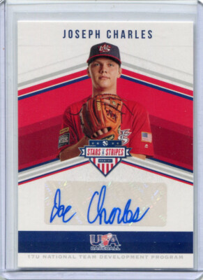 2018 Stars and Stripes 17U Team Autographs Joseph Charles Blue Ink Auto 378/398
