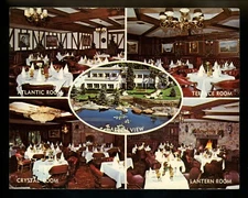 Oversized postcard New York NY Ossining Travelers Rest Restaurant int fireplace