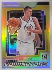 Nikola Jokic 2021-22 Panini Elite Dominators #15 Gold Prizm 08/10 Denver Nuggets