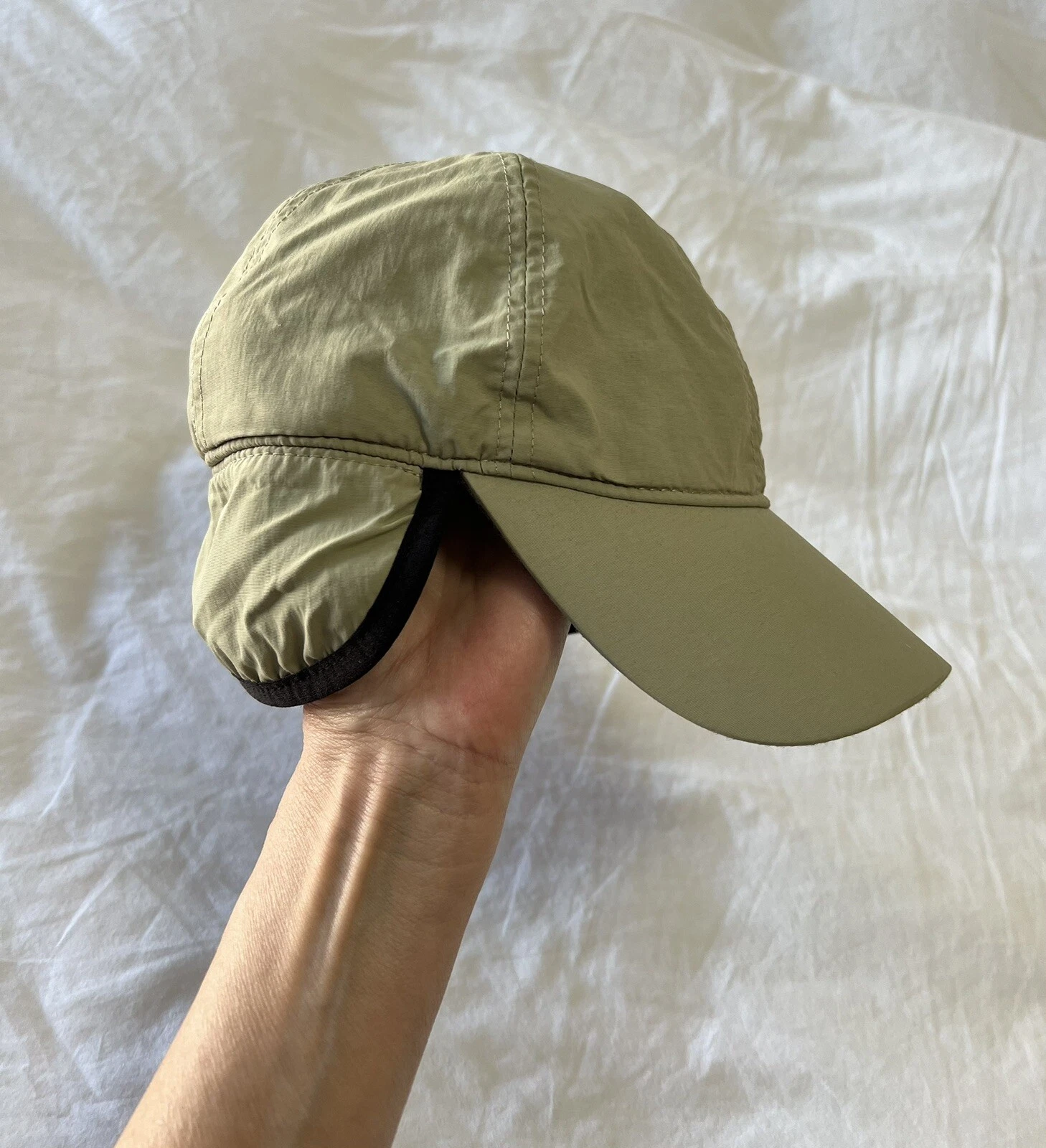 Eddie Bauer | Green Windcutter Fleece Ear Flaps One Size OS Hat Cap Outdoor