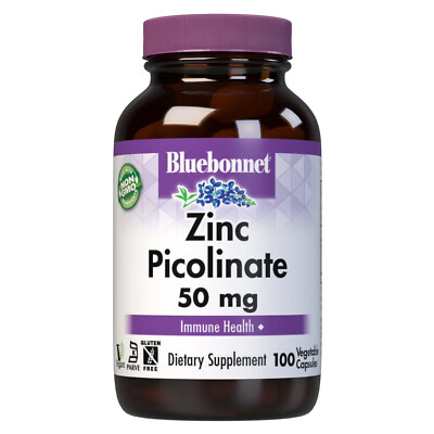 Bluebonnet Zinc Picolinate 50 mg 100 Veg Capsules