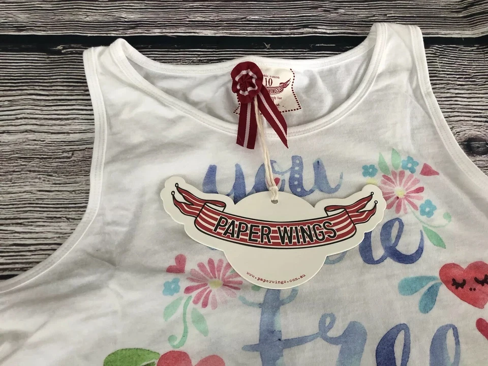 Paper Wings Bustle Singlet Are You Free To Fly 束腰外衣连衣裙 10 码女孩面霜 — 第 4/4 张图片