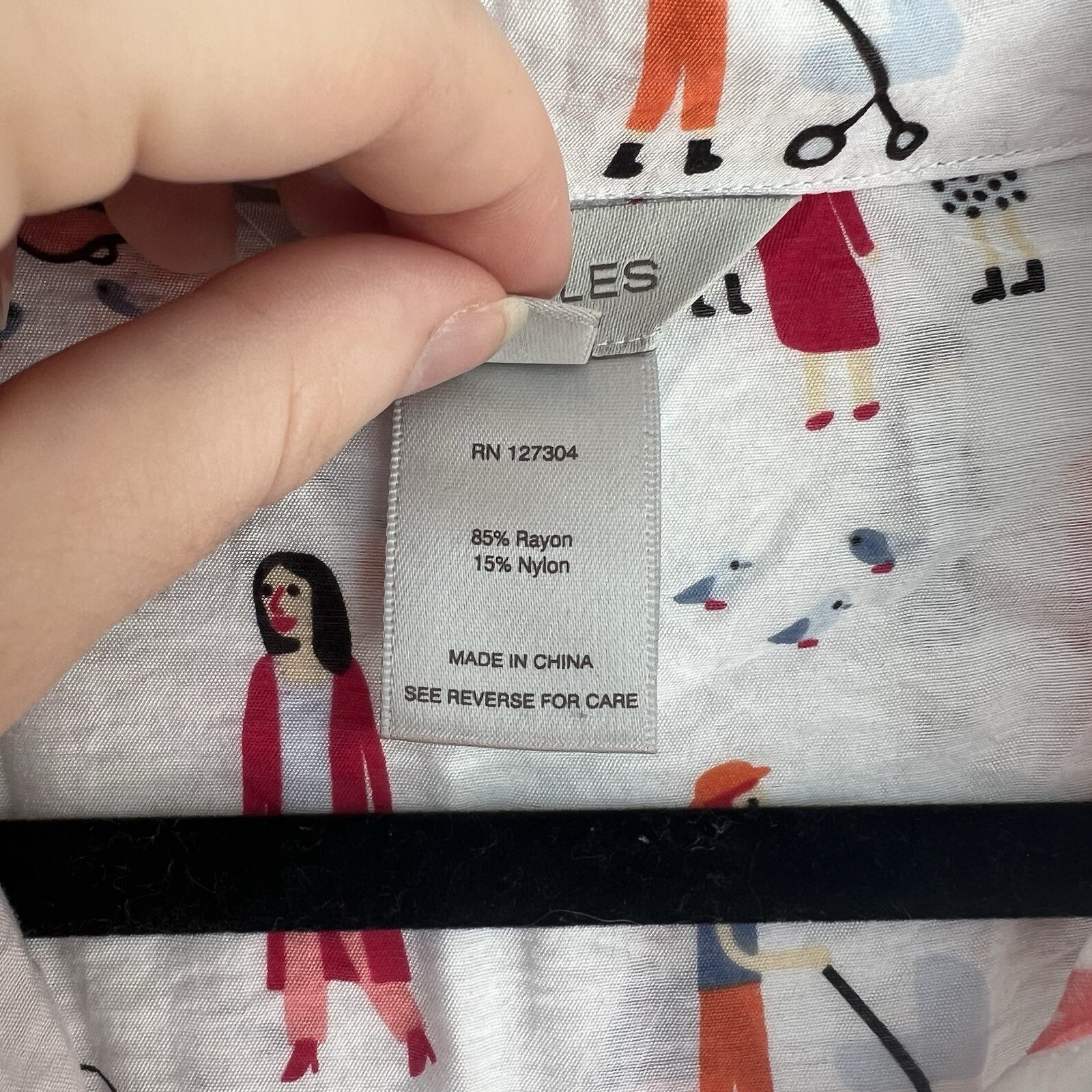 Multiples PM Unique Top With Rectangle Buttons Pe… - image 7