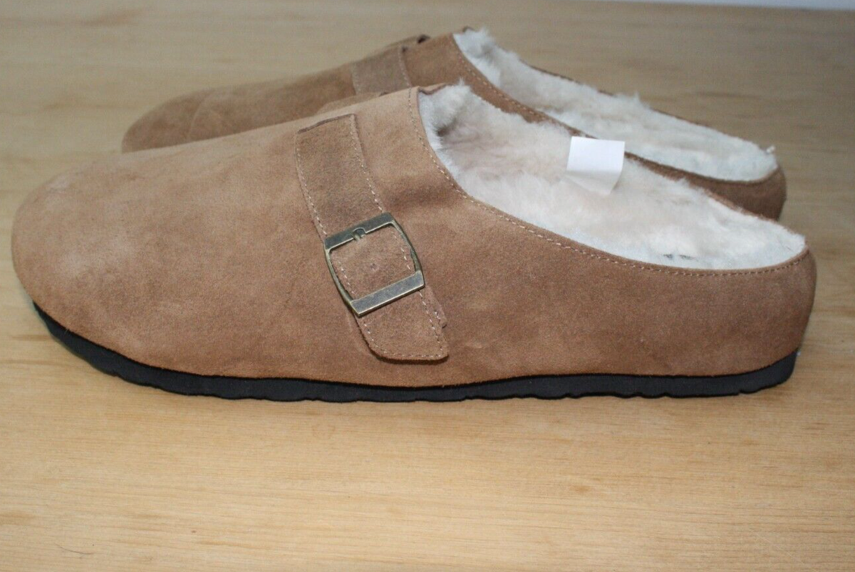 Suede Matalan Mens Slip On Shoes Men's Matalan Loungewear Furlined