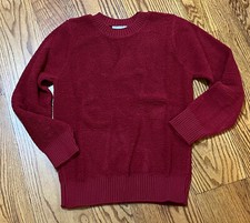 NEW NOS Vtg 70's SEARS Ladies Acrylic Brick Red Crew Neck Sweater Small