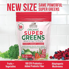Super Greens Berry Flavor, 50 Organic Super Foods, USDA Organic Drink Mix Wh...