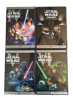 Star Wars 4-DVD's:A New Hope, Empire Strikes Back, Return Of The