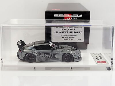 Make Up Eidolon 1:43 LB Works GR Supra A90(LD97 wheel) Ice Grey