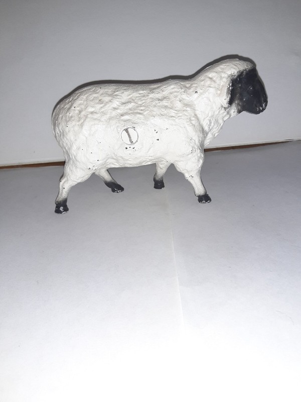 Vintage Antique Cast Iron still bank sheep nice shape for it's age 