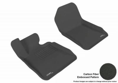 3D MAXpider 07-13 Fits BMW 3 Series 1st Row Carbon Fiber Embossed Floor Mat