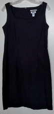 Old Navy 95% cotton, 5% spandex solid black shift dress Size 10