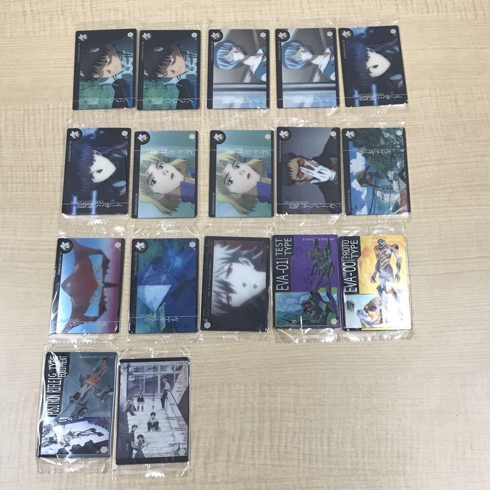 Evangelion Trading Card lot set 17 Shinji Kaworu Misato Rei Ritsuko Metallic