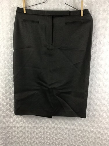 NWOT Parallel Women's Size 12 Black Office Career Business Back Slit Skirt - Picture 2 of 12