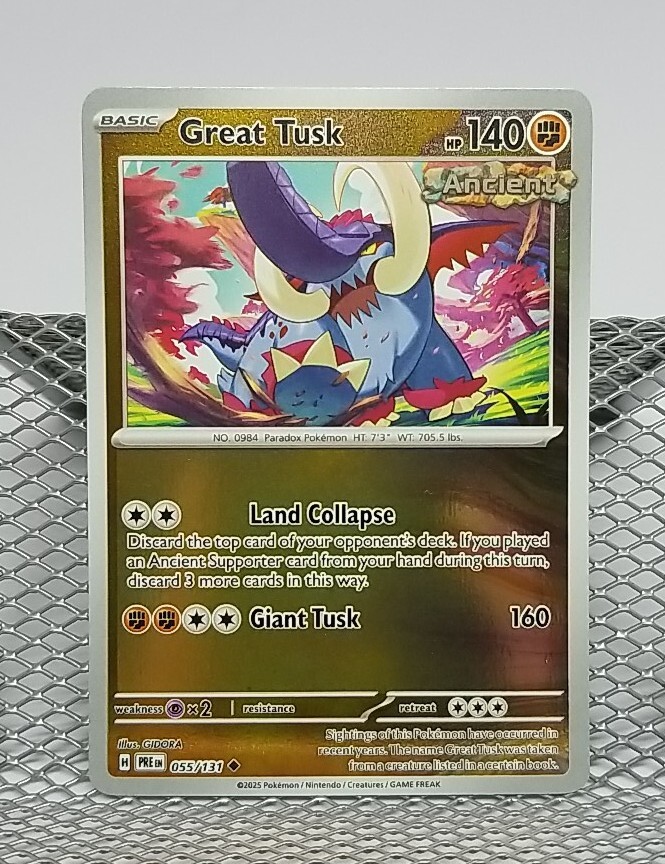 Great Tusk 55/131 Sv: Prismatic Evolutions Reverse Holo