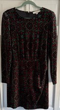 Loft Size 14 Multicolor Long Sleeve Dress