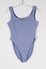 Vintage 90s Blue Stripe Bodysuit