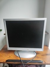 Advent pc monitor 17" LCD vga silver flat screen LM1704B 