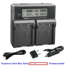 Kastar Battery LCD Dual Fast Charger for Fujifilm NP-T125 Rechargeable Battery