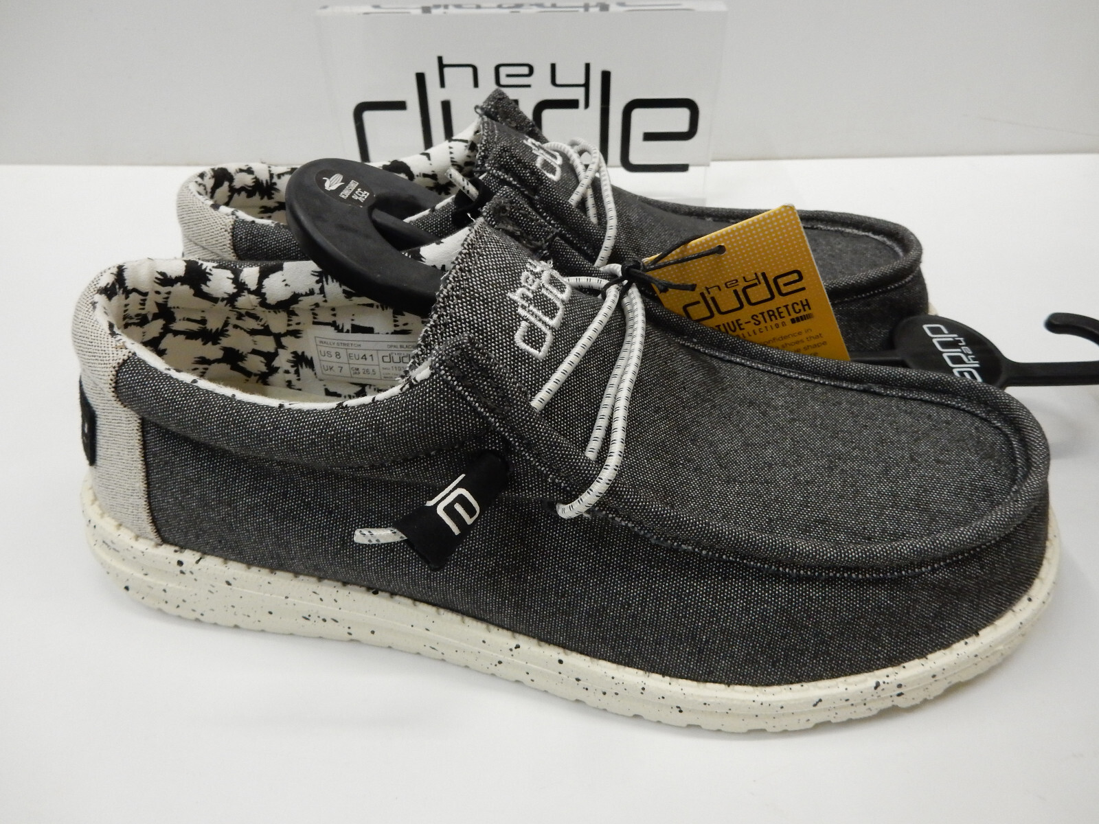 Hey Dude Wally Stretch Opal Black Men's
