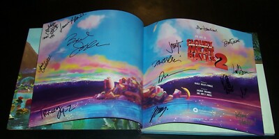 SIGNED, Sketches, Scratch n Sniff ART of CLOUDY WITH CHANCE of MEAT BALLS 2 rare
