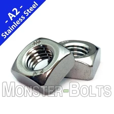Chamfered Square Nuts DIN 557 Stainless Steel A2 18-8 Metric Coarse M5 M6 M8 M10