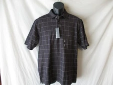 Arrow Cotton Blend Short Sleeve Reg Size S  Plaid Print Polo SR$50 NEW