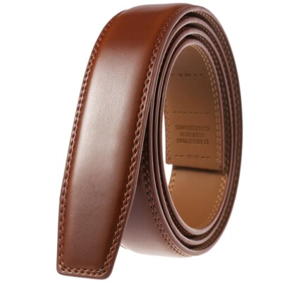 Genuine Leather Without Buckle Men Luxury Designer Strap Brand